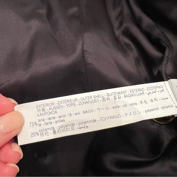 Zara Black Double-Breasted Coat - Picture 7 of 8